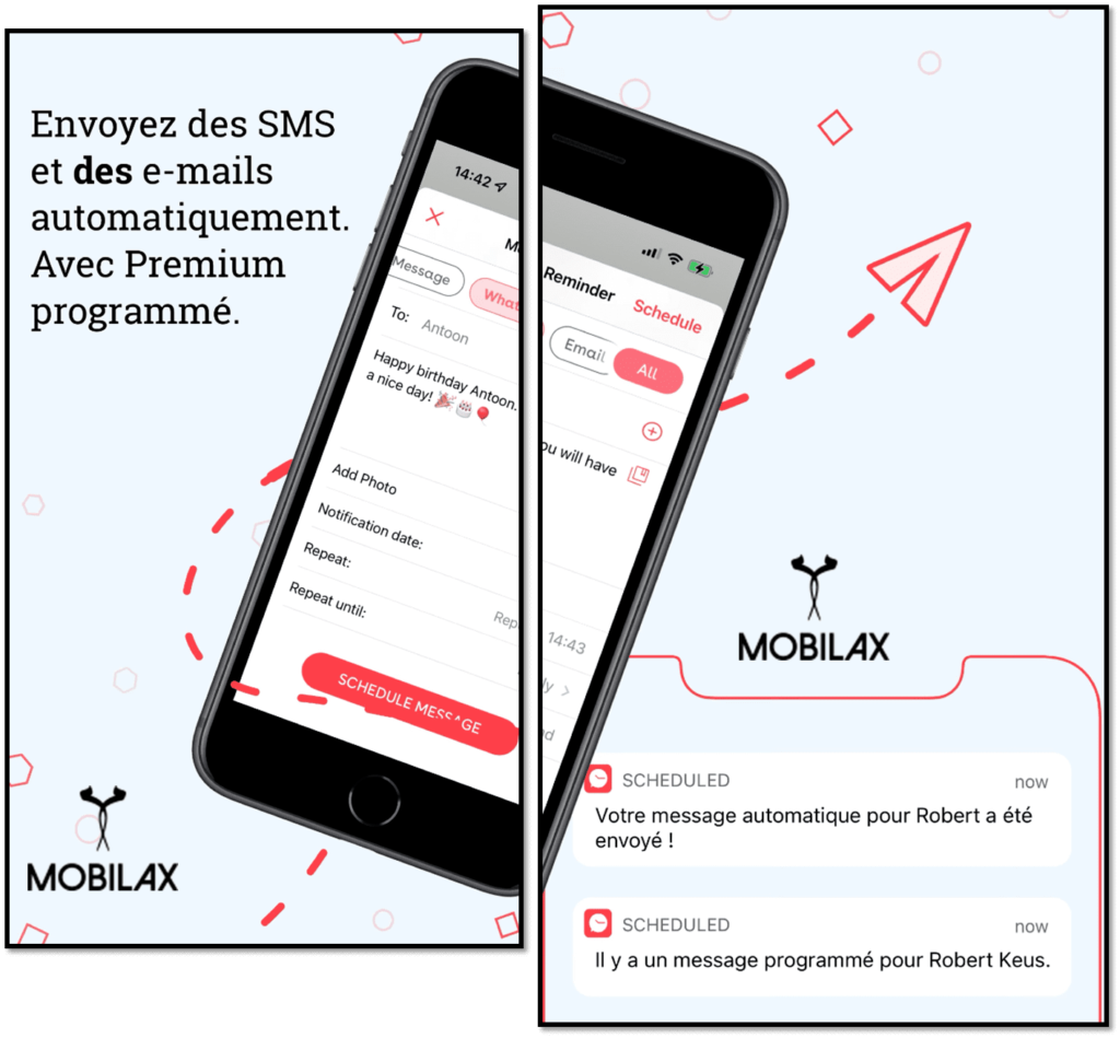 comment envoyer sms programmé iphone