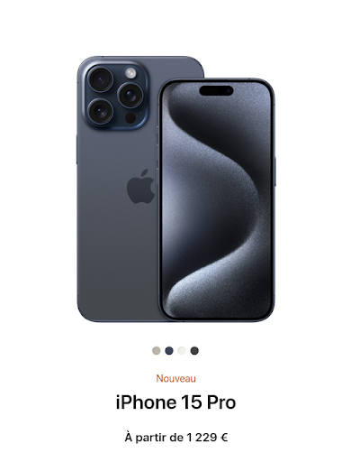 prix des iPhone 15 Pro et iPhone 15 Pro Max